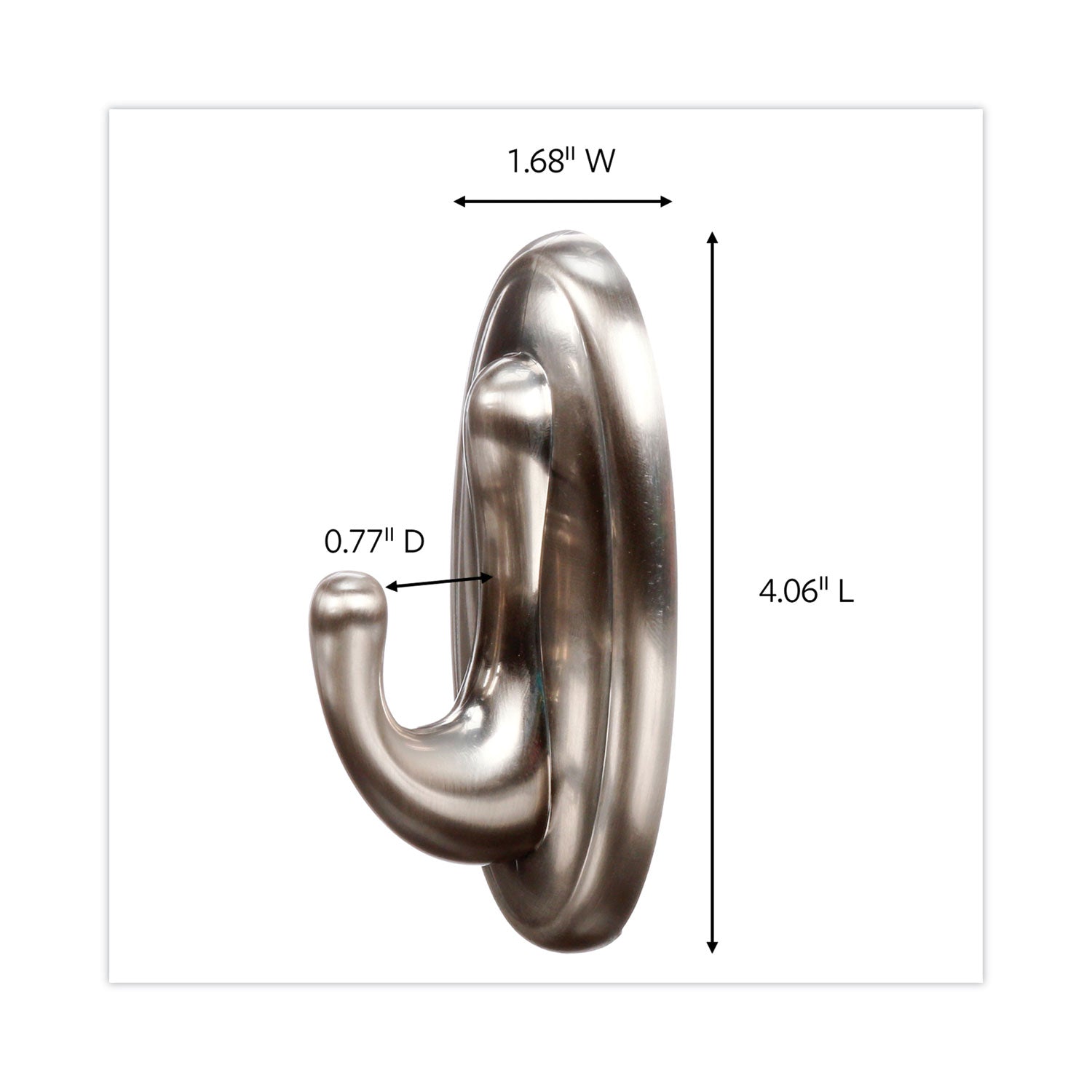5 lb (2.27 kg) Capacity - for Decoration - Plastic - Metallic Silver - Brushed Nickel - 1 Pack