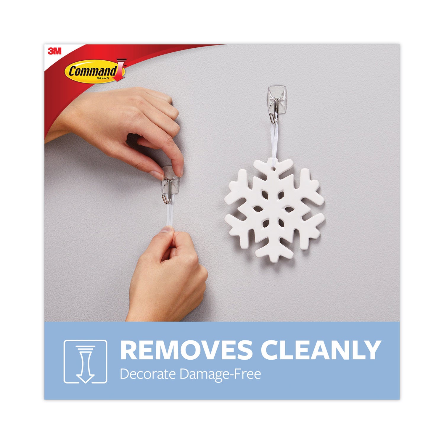 40 Hooks - 8 oz (226.8 g) Capacity - Reusable - 1.6" Height x 0.8" Width - Adhesive - Small - Wire Hook - for Painted Surface, Wood, Tile - Plastic, Metal - Clear, Transparent - 40 / Pack - TAA Compliant