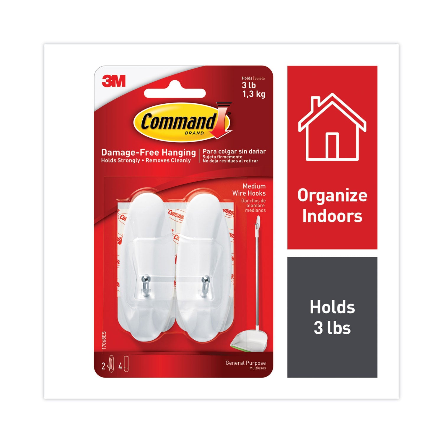 3 lb (1.36 kg) Capacity - Plastic - White - 1 Pack