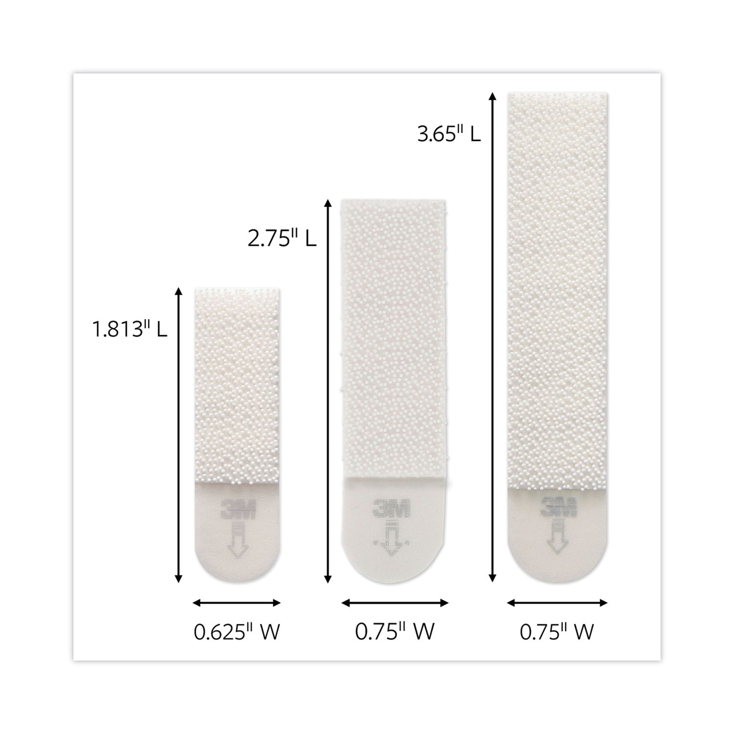 Picture Hanging Strips Big Pack, Removable, (4) Small, (6) Medium, (8) Large, White, 18 Pairs/pack
