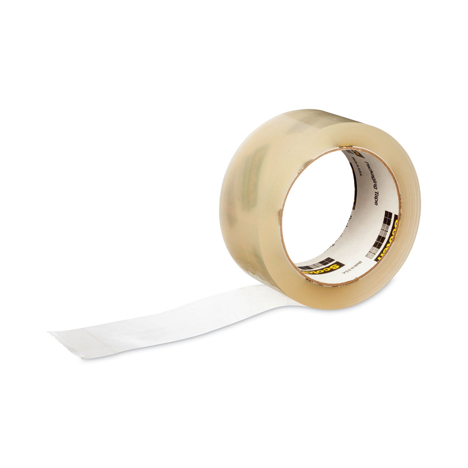 Scotch Commercial-Grade Shipping/Packaging Tape, Clear, 1.88" x 54.60 yd, 3.1 mil Thickness, 3" Core, Polypropylene Backing, Synthetic Rubber Resin, Moisture/Split/Water Resistant, 1 Pack