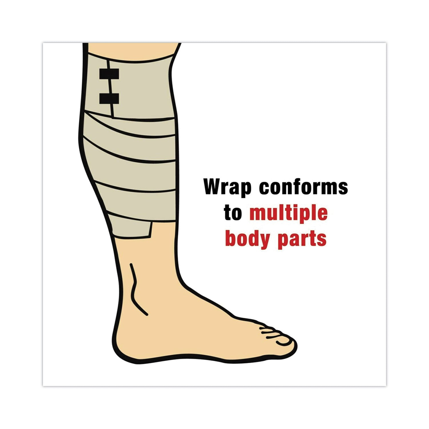 Elastic Bandage With E-Z Clips, 2 X 50