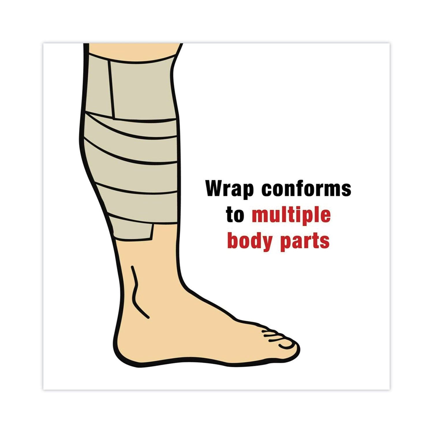 Ace Self-adhering Elastic Bandage - - 3" Width - Tan - 1 Each