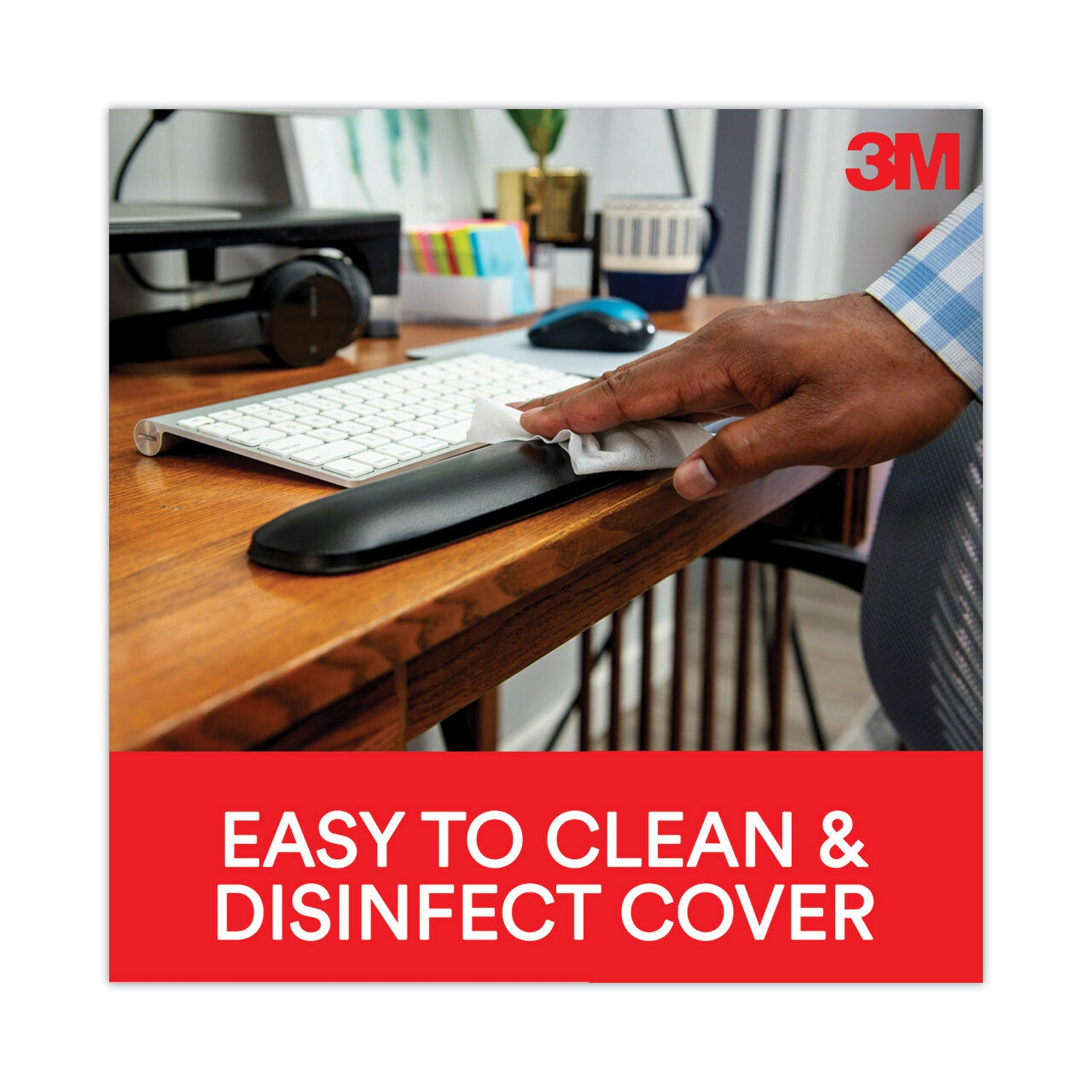 3M Gel Wrist Rest - 2.50" Height x 25" Width - Black - 1 Each