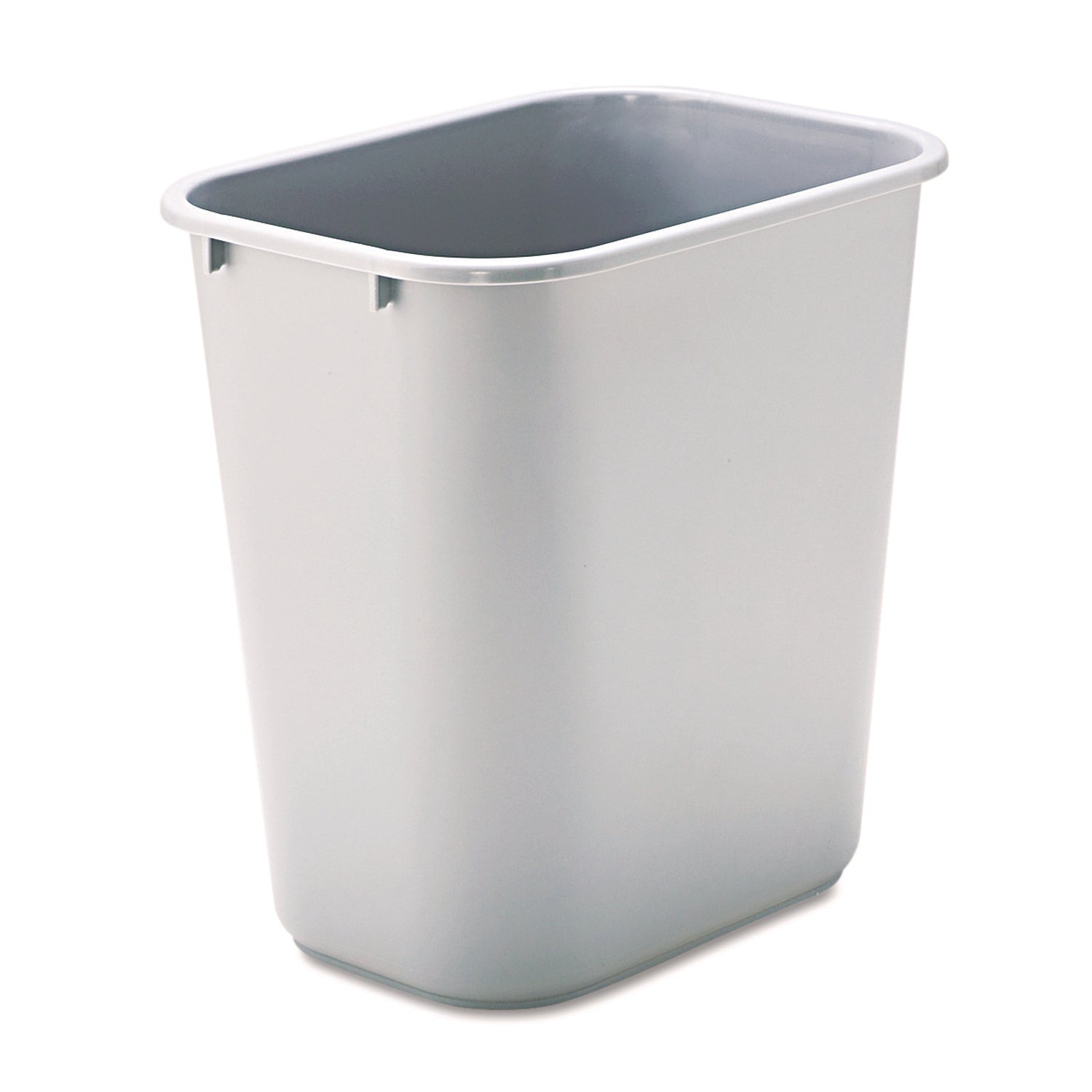 Rubbermaid Commercial 28 QT Medium Deskside Wastebasket - 7 gal Capacity - Rectangular - Durable, Dent Resistant, Rust Resistant, Easy to Clean - 15" Height x 10.5" Width x 14.5" Depth - Plastic - Gray - 1 Each
