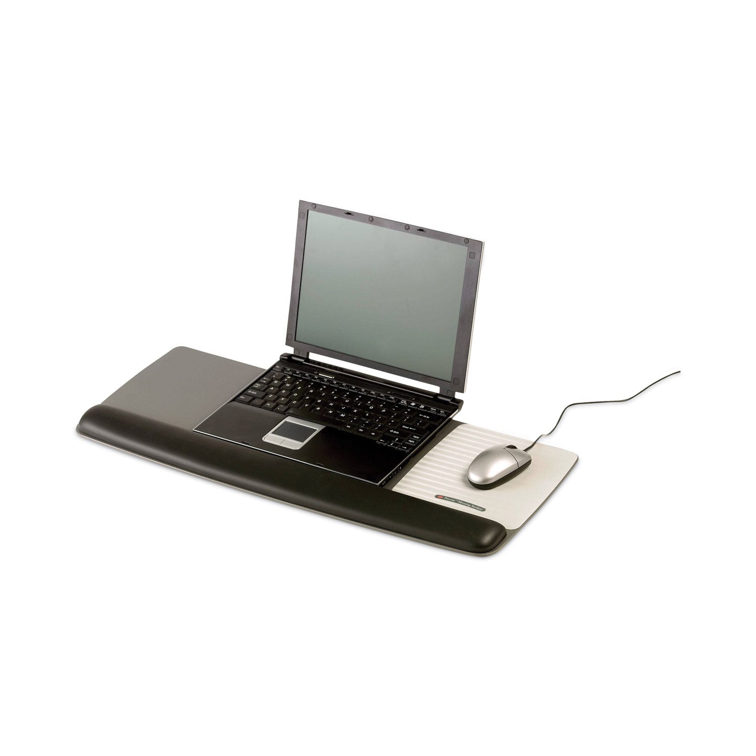 1" Height x 25.56" Width x 10.62" Depth - Black - Gel, Leatherette - 1 Each