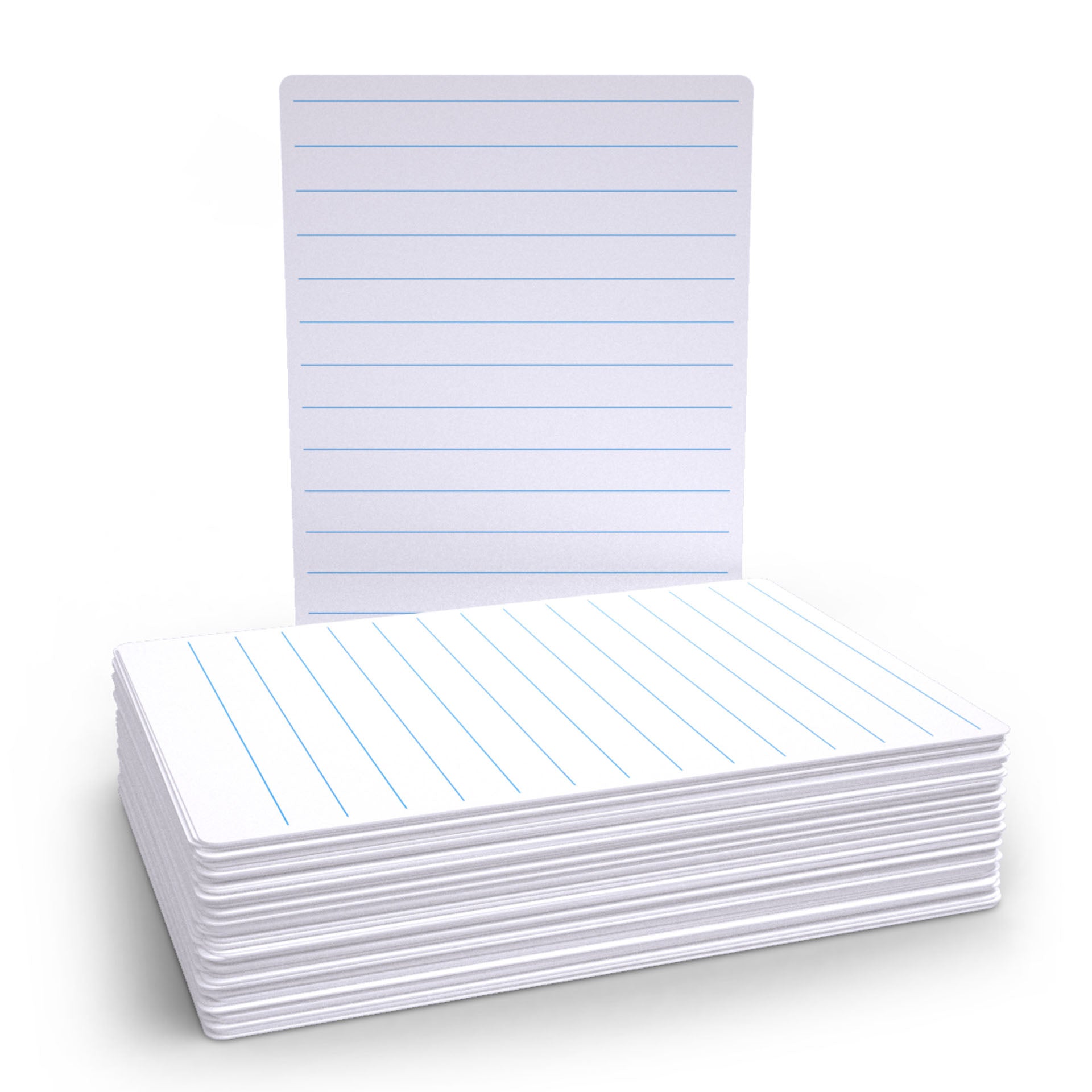 Bulk Box of 100 x Lined/Gridded Double Sided 8" x 12" Lapboards, with Pens, Erasers, Cleaner