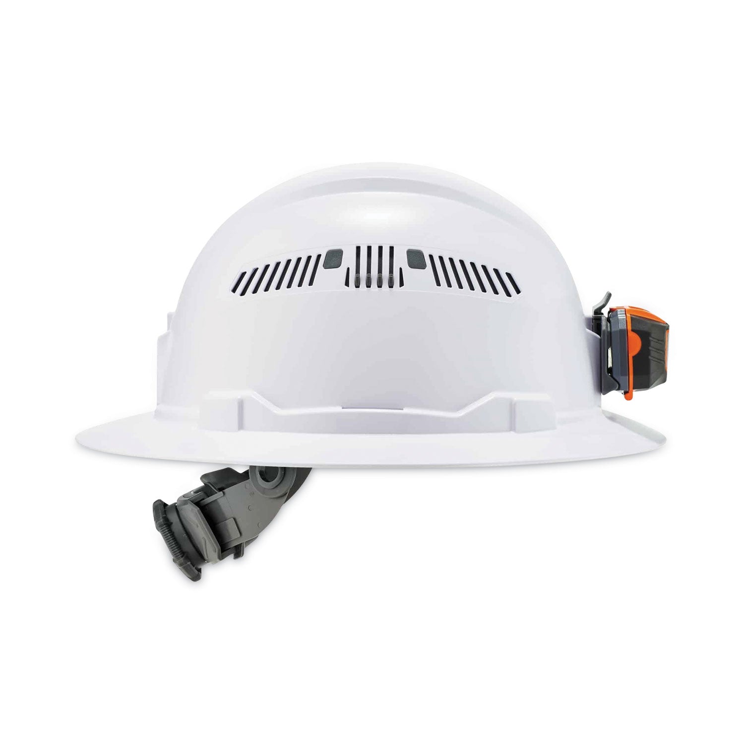 Ergodyne 8973LED Full Brim Hard Hat, White, White