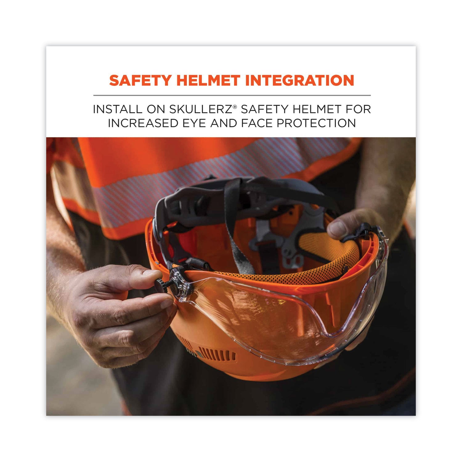 Ergodyne 8991 Safety Helmet Visor - Clear - 1 Each