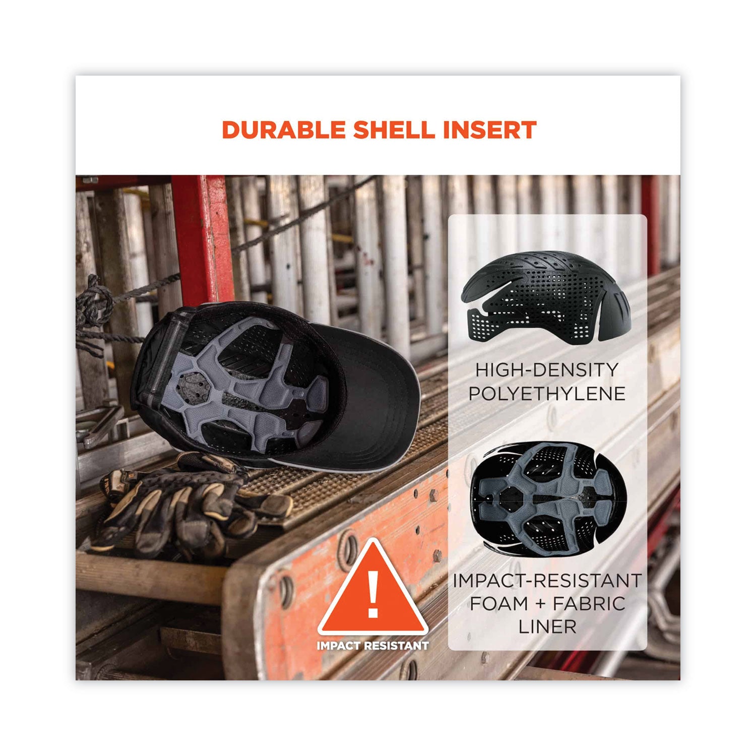 Ergodyne Skullerz 8955 Lightweight Bump Cap Hat, Lime, High-Density Polyethylene Shell, Vented, Reflective, Breathable, Removable Liner, Machine Washable, Impact Resistant, 1 Each