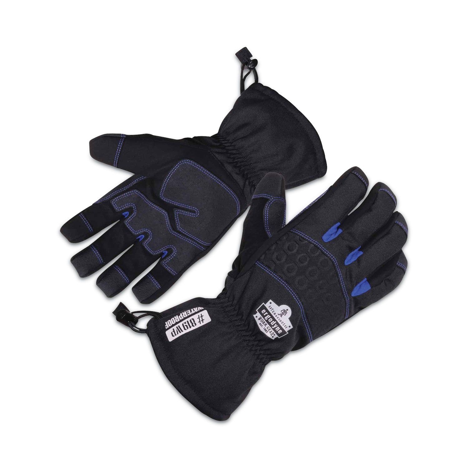 Ergodyne ProFlex 819WP Extreme Thermal Waterproof Winter Work Gloves, Medium, Black, 3" Thickness, 13.75" Length, Touchscreen Capable, 2 Pairs