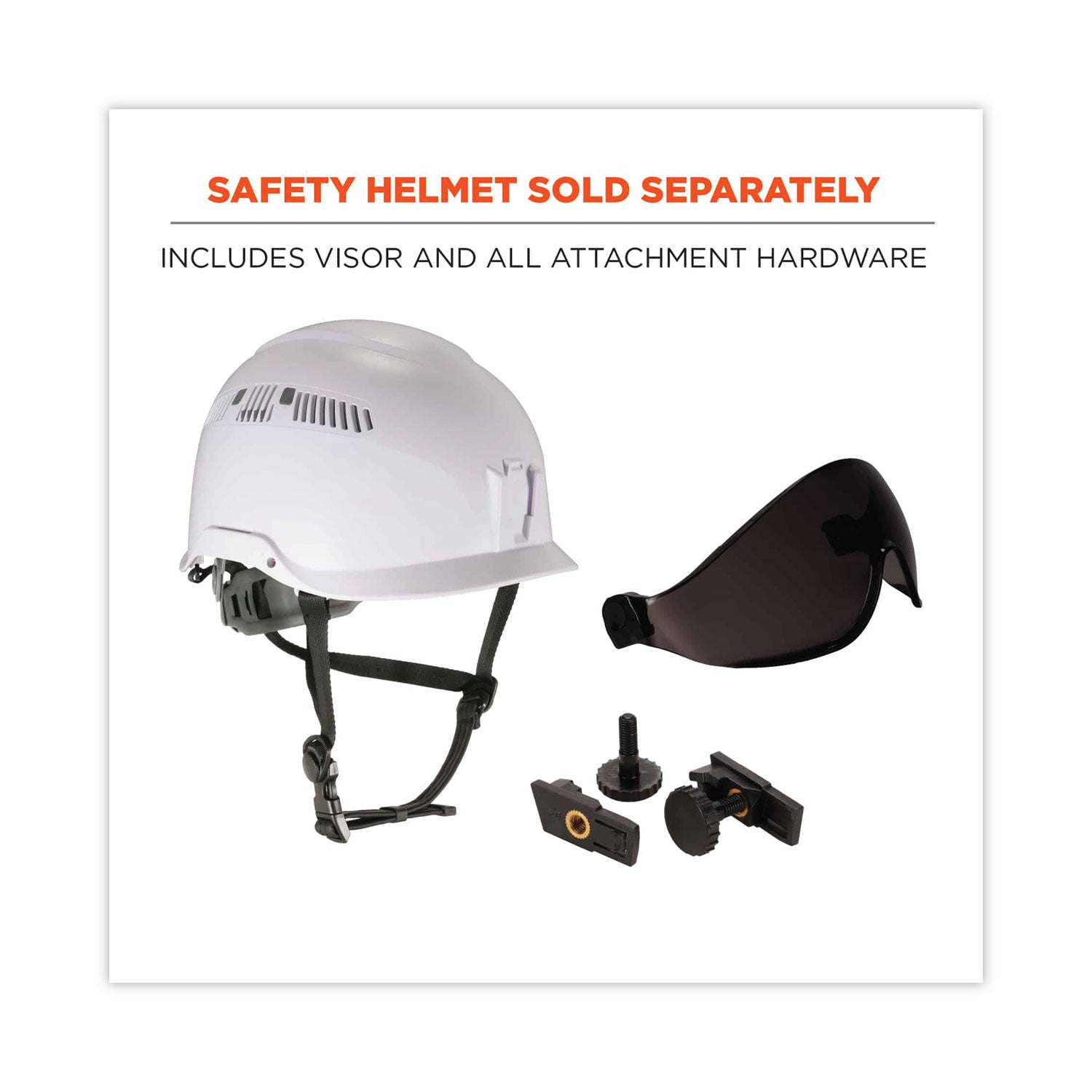 Ergodyne 8991 Safety Helmet Visor - Smoke - 1 Each