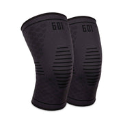 Ergodyne ProFlex 601 Knee Compression Sleeve - 20.08" to 22.83" Knee Circumference - Black - Silicone, Elastic - 1 Each