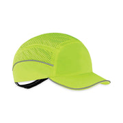 Ergodyne Skullerz 8955 Lightweight Bump Cap Hat, Lime, High-Density Polyethylene Shell, Vented, Reflective, Breathable, Removable, Machine Washable, Impact Resistant, 1 Each