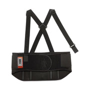 Ergodyne ProFlex 1600 Standard Back Support Brace - 25" Waist Size - Black - Polypropylene, Elastic, Rubber - 1 Each