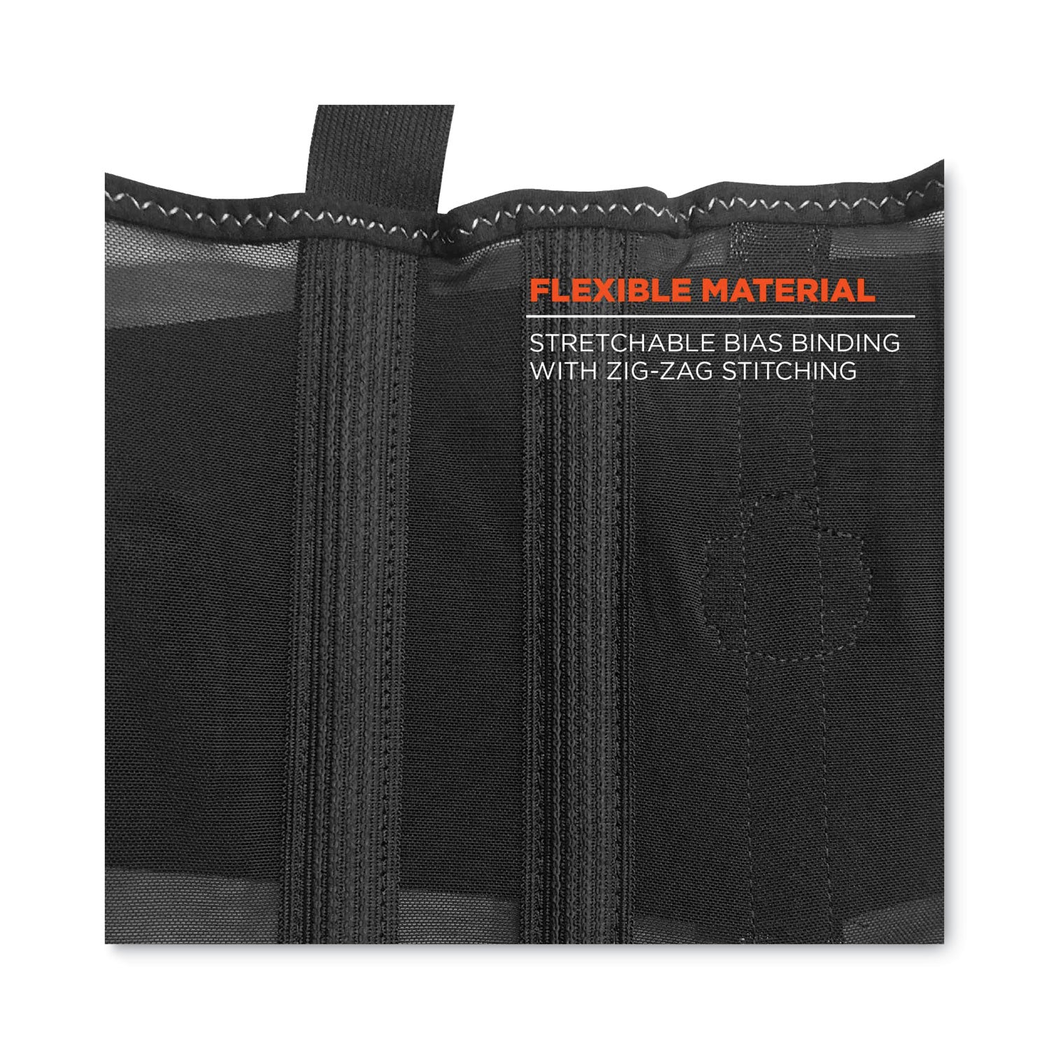 Ergodyne ProFlex 100 Economy Back Support Brace - 42" to 46" Waist Size - Black - 280D Spandex, Rubber, Polypropylene - 1 Each