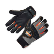 Ergodyne ProFlex 9002 Certified Full-Finger Anti-Vibration Gloves - 1.50" Thickness x 13" Glove Length - Small Size - Black - Anti-Vibration, Padded Palm, Impact Resistant, Knitted, Reinforced Thumb, Reinforced Fingertip, Molded, ID Tab - 2 / Pair