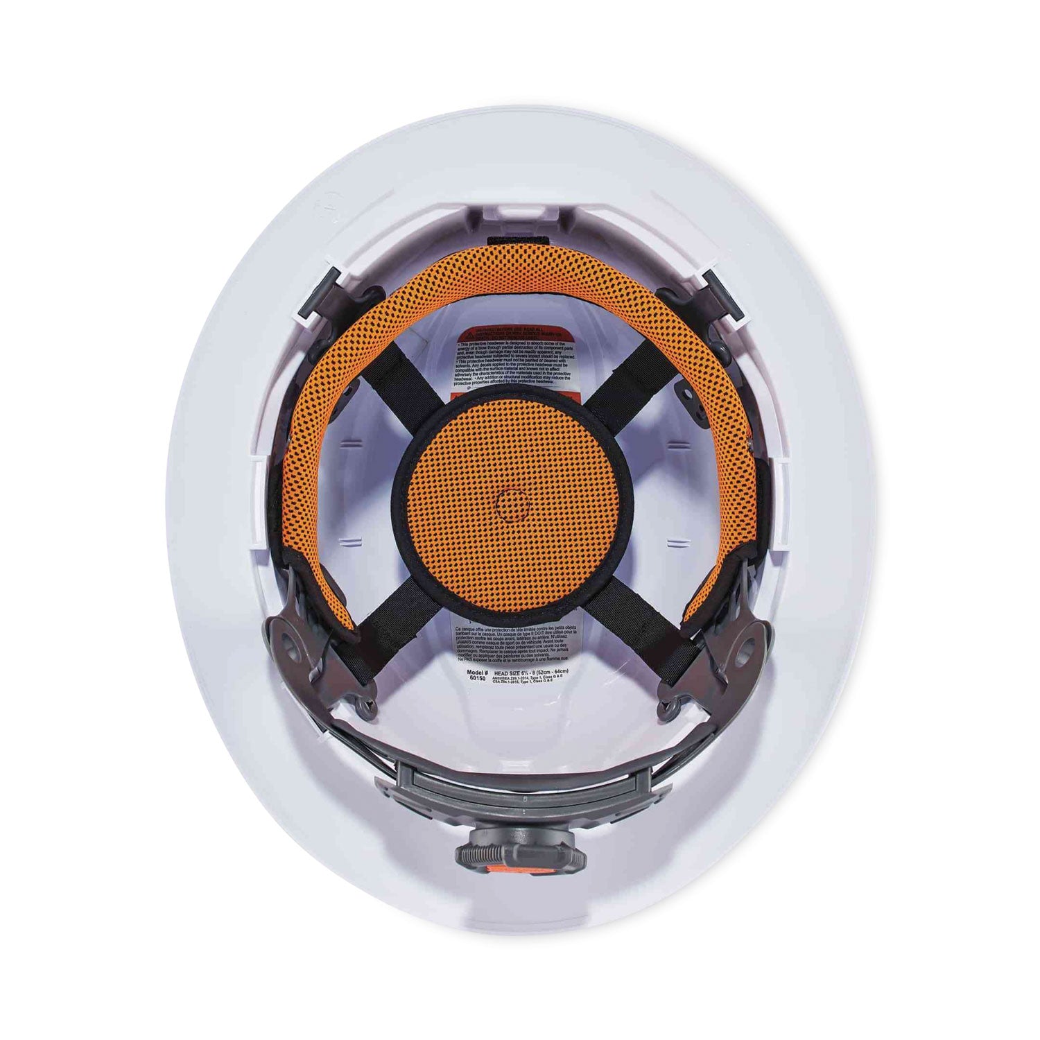 Ergodyne 8971LED Full Brim Hard Hat, White, White