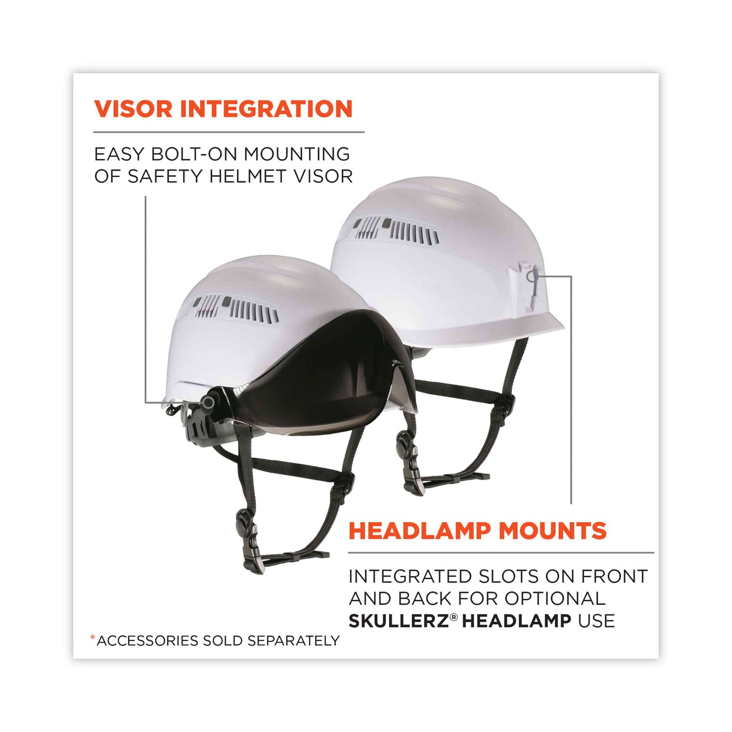 Ergodyne 8975 Class C Safety Helmet, White, White