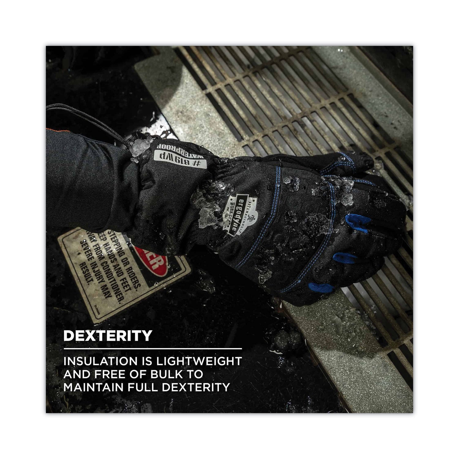 Ergodyne ProFlex 819WP Extreme Thermal Waterproof Winter Work Gloves, Large, Black, Touchscreen Capable, 3" Thickness, 13.75" Length, 2 Pairs