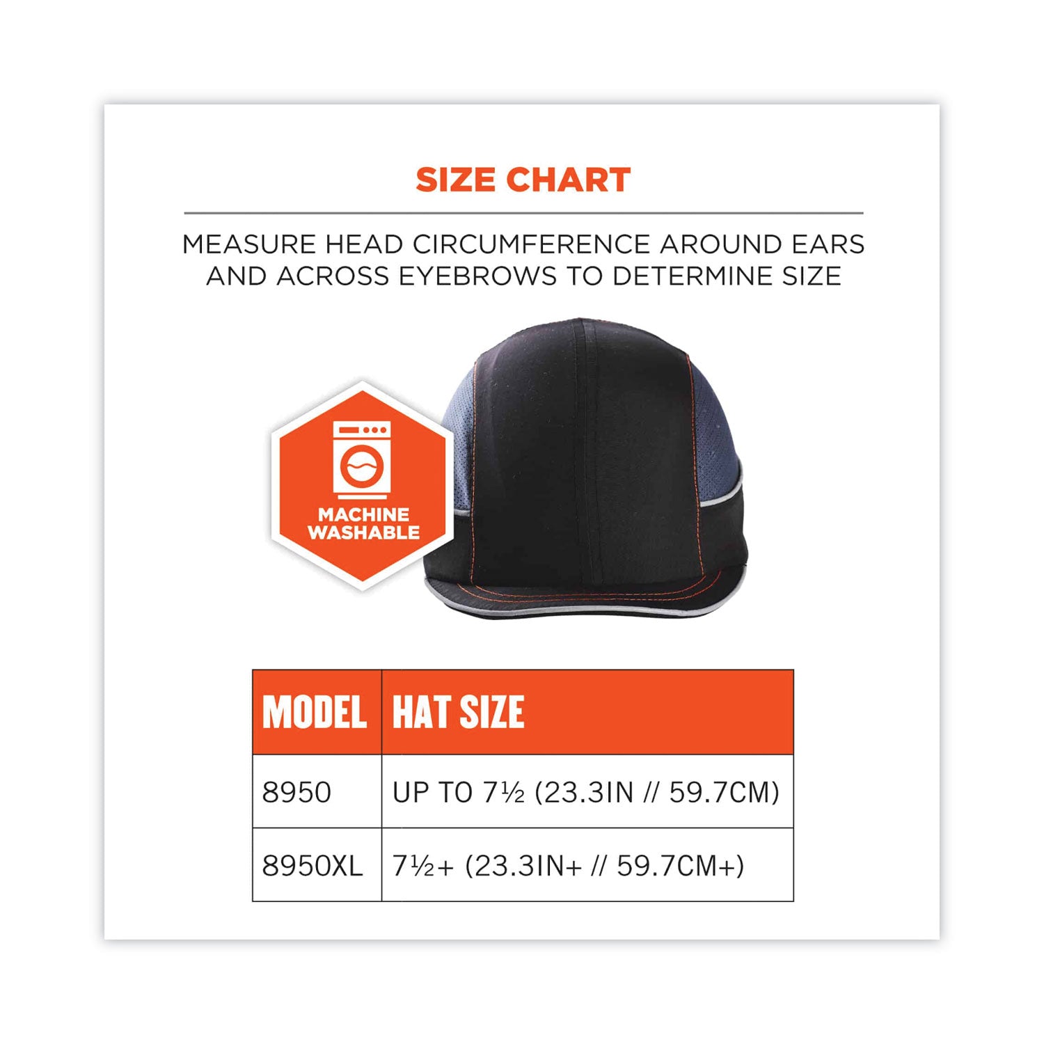 Ergodyne 8950 Bump Cap Hat - Recommended for: Industrial, Mechanic, Factory, Home, Baggage Handling - Bump, Scrape, Head Protection - Black - Comfortable, Impact Resistant, Machine Washable, Removable - 1 Each