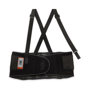 Ergodyne ProFlex 100 Economy Back Support Brace - 38" to 42" Waist Size - Black - 280D Spandex, Rubber, Polypropylene - 1 Each