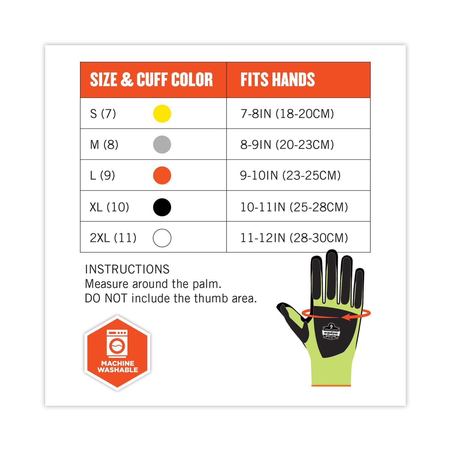 Ergodyne ProFlex 7141 Nitrile-Coated DIR Level 4 Cut-Resistant Gloves, XXL, Lime, 1.75" Thick, 10" Length, 2 Pairs per Pack, 72 Packs per Carton