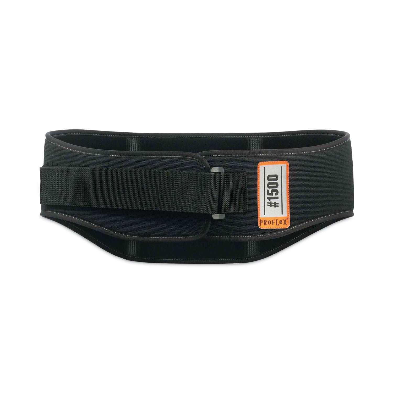 Ergodyne ProFlex 1500 Weight Lifters Support Brace - 34" to 38" Waist Size - Black - 900D Nylon - 1 Each