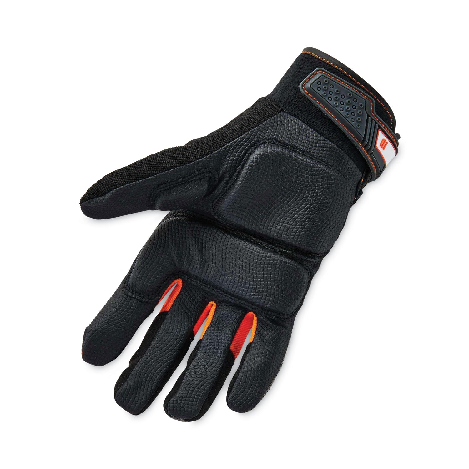 Ergodyne ProFlex 9001 Full-Finger Impact Gloves - 1.50" Thickness x 13.50" Glove Length - Large Size - Black - Shock Resistant, Impact Resistant, Breathable, Knitted, Reinforced Thumb, Molded, ID Tab, Anti-Vibration, Padded Palm - 2 / Pair