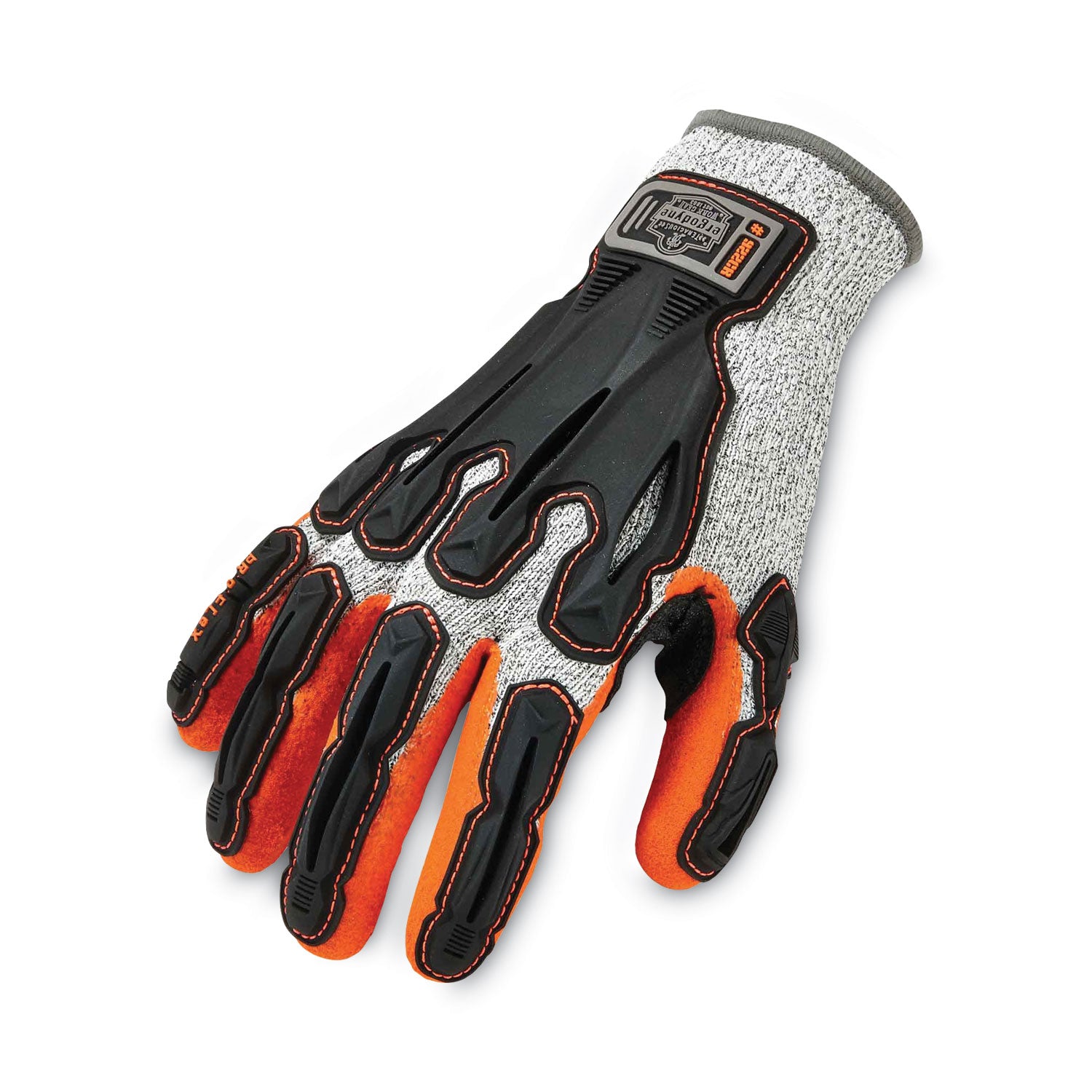Ergodyne ProFlex 922CR Nitrile-Coated Cut-Resistant Gloves, Large, Gray, 1.75" Thick, 10" Length, Nitrile & Latex Coating, Impact & Cut Resistant, Machine Washable, Seamless, 2 Pairs, 96 Pairs/Carton