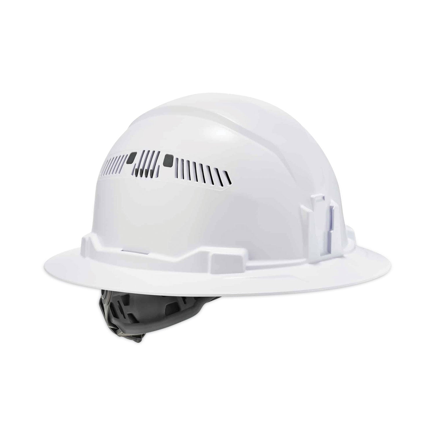 Ergodyne 8973 Class C Full Brim Hard Hat, White, White