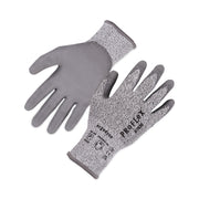 Ergodyne 7030 PU-Coated Cut-Resistant Gloves, XXL, Gray, HPPE/Nylon Spandex, Polyurethane Palm, Touchscreen Capable, Abrasion & Cut Resistant, 2/Pair Pack