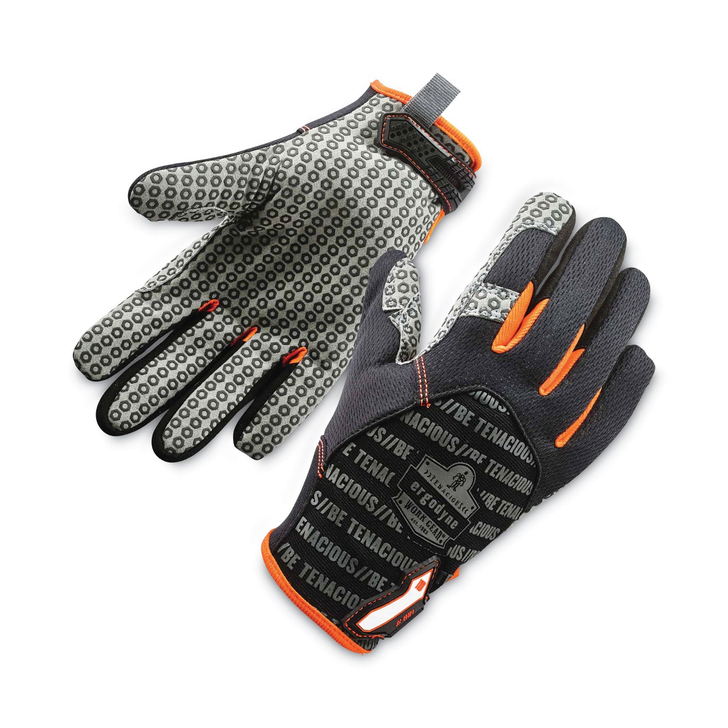 Ergodyne ProFlex 821 Smooth Surface Handling Gloves - 2" Thickness x 13.25" Glove Length - XXL Size - Black - Flexible, Comfortable, Breathable, Secure Fit, Molded, Pull-on Tab, ID Tab, Machine Washable - For Handling Goods - 2 / Pair