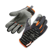 Ergodyne ProFlex 821 Smooth Surface Handling Gloves - 2" Thickness x 13.25" Glove Length - XXL Size - Black - Flexible, Comfortable, Breathable, Secure Fit, Molded, Pull-on Tab, ID Tab, Machine Washable - For Handling Goods - 2 / Pair