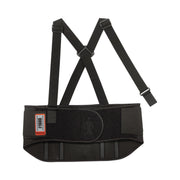Ergodyne ProFlex 1600 Standard Back Support Brace - 38" to 42" Waist Size - Black - Elastic, Polypropylene, Rubber - 1 Each