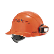 Ergodyne Skullerz 8972LED Cap-Style Hard Hat with LED Light, Vented, Adjustable Ratchet, Removable Sweatband, Orange, 1 Each