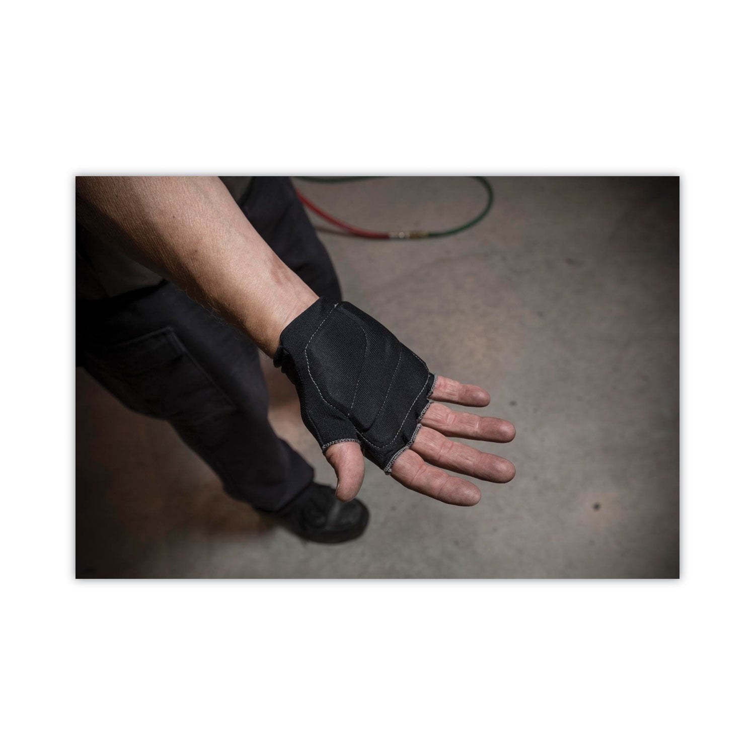 Ergodyne ProFlex 800 Glove Liners, Small/Medium, Half Finger, Black, Anti-Vibration, Durable, Breathable, Impact Resistant, 0.50" Thickness, 9" Length, 2 Pairs