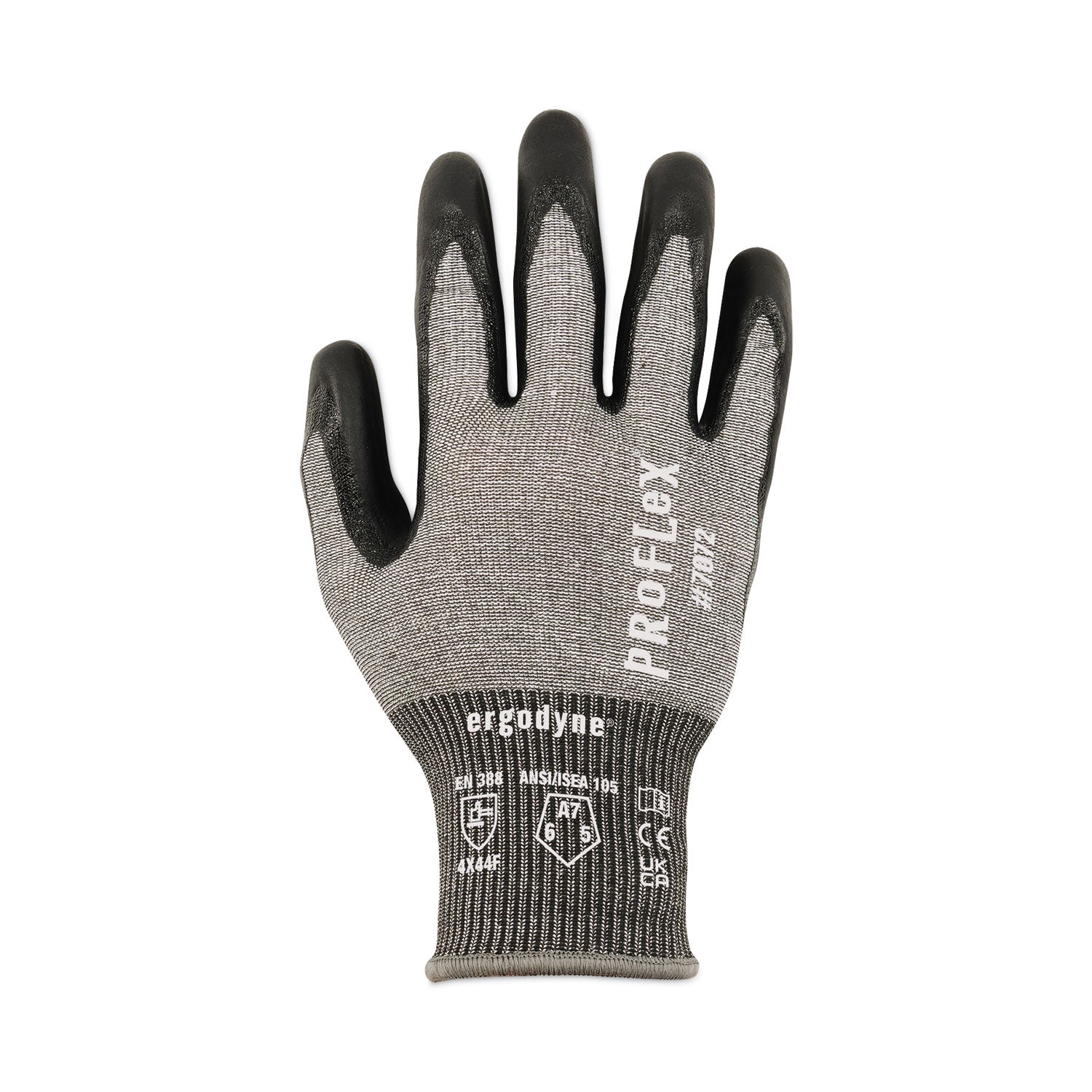 ProFlex 7072 ANSI A7 Nitrile-Coated CR Gloves, Gray, Small, Pair