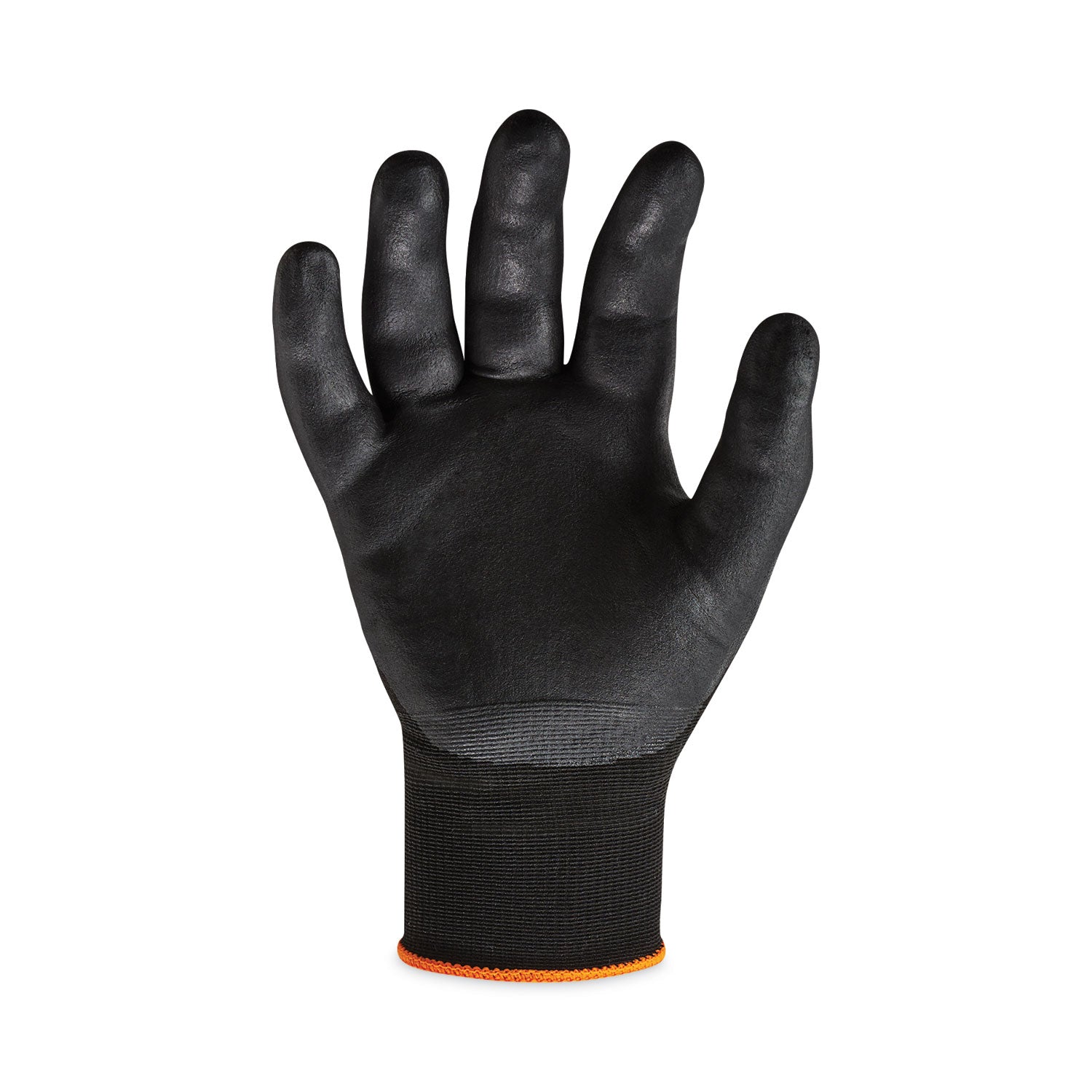 Ergodyne ProFlex 7001 Abrasion-Resistant Nitrile-Coated Gloves, Large, Black, Touchscreen Capable, Seamless, Knit Wrist, 0.75" Thick, 9" Length, 2 Pairs, 12 Bags