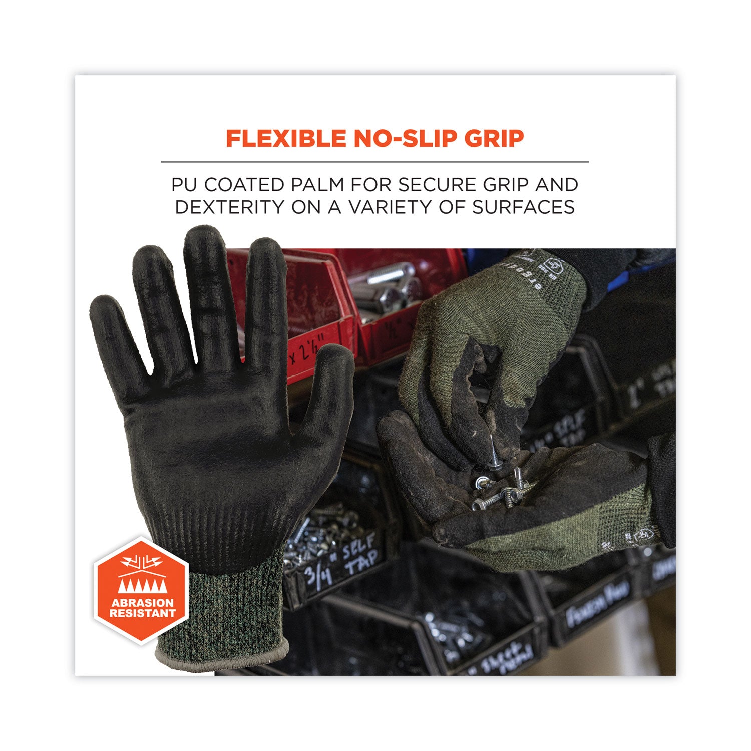ProFlex 7070 ANSI A7 Nitrile Coated CR Gloves, Green, X-Large, Pair