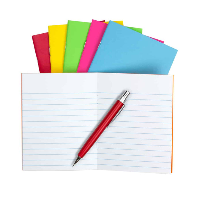 Bright Lined Books, 24 Assorted Colors, 5.5" x 8.5", 32 pages