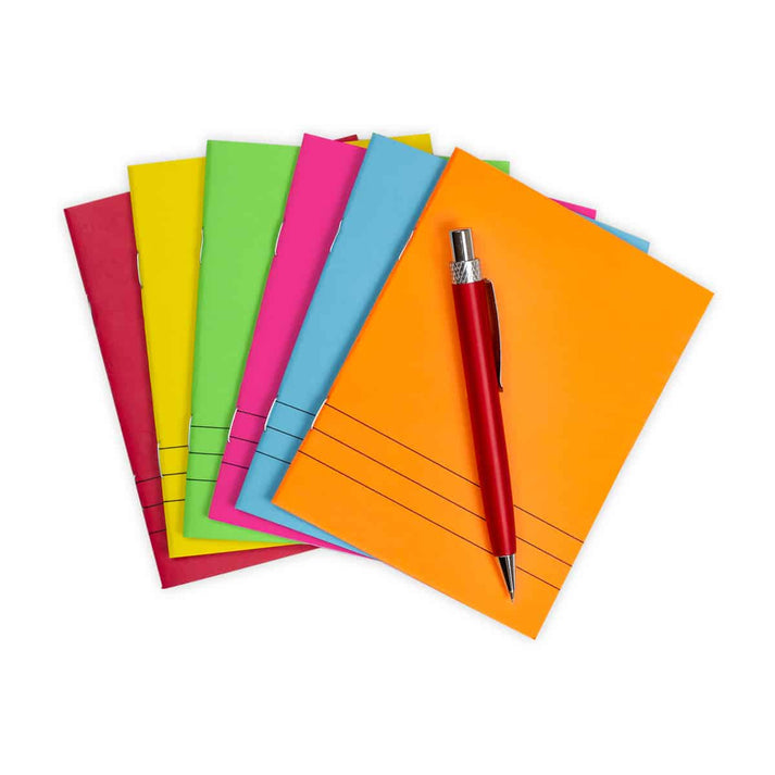 Bright Lined Books, 6 Assorted Colors, 5.5 x 8.5", 32 pages