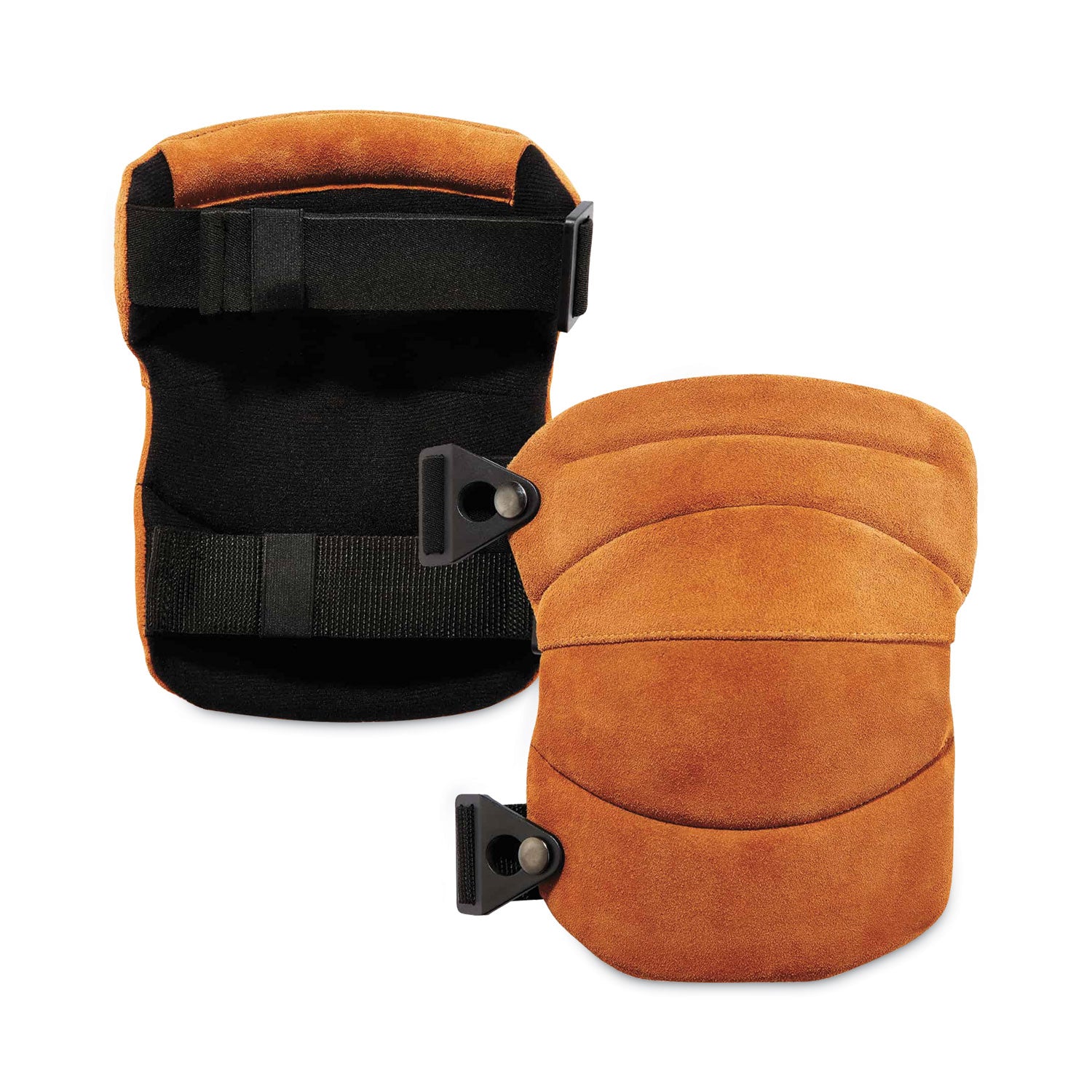 0.50" to 0.47" Knee Circumference - Brown - Leather, Nitrile Rubber, Neoprene, Foam, Acrylonitrile Butadiene Styrene (ABS) - 2 / Pair