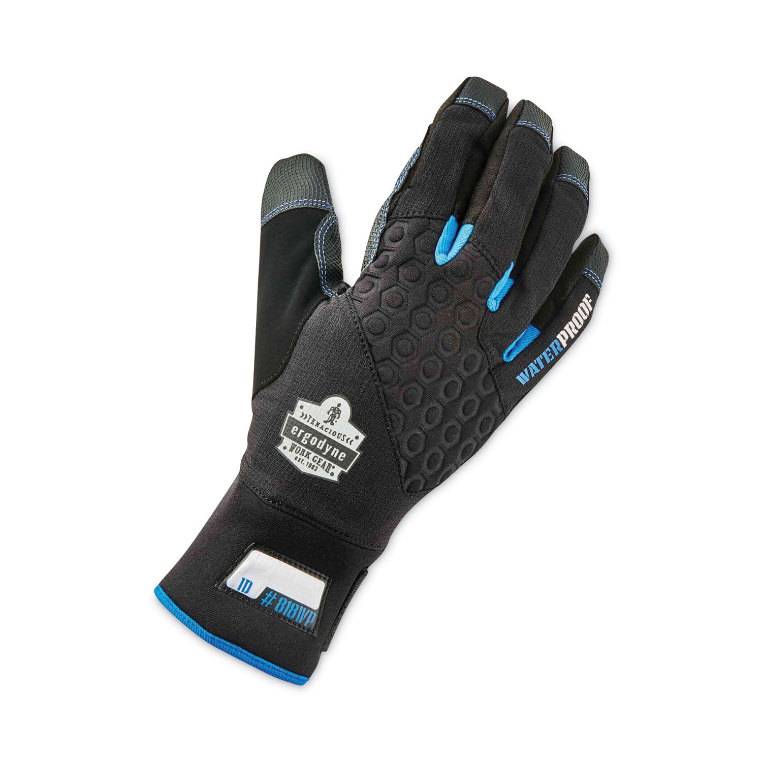 Ergodyne ProFlex 818WP Performance Thermal Waterproof Winter Work Gloves, Small, Black, Touchscreen Capable, 3" Thick, 13" Length, 2 Pairs