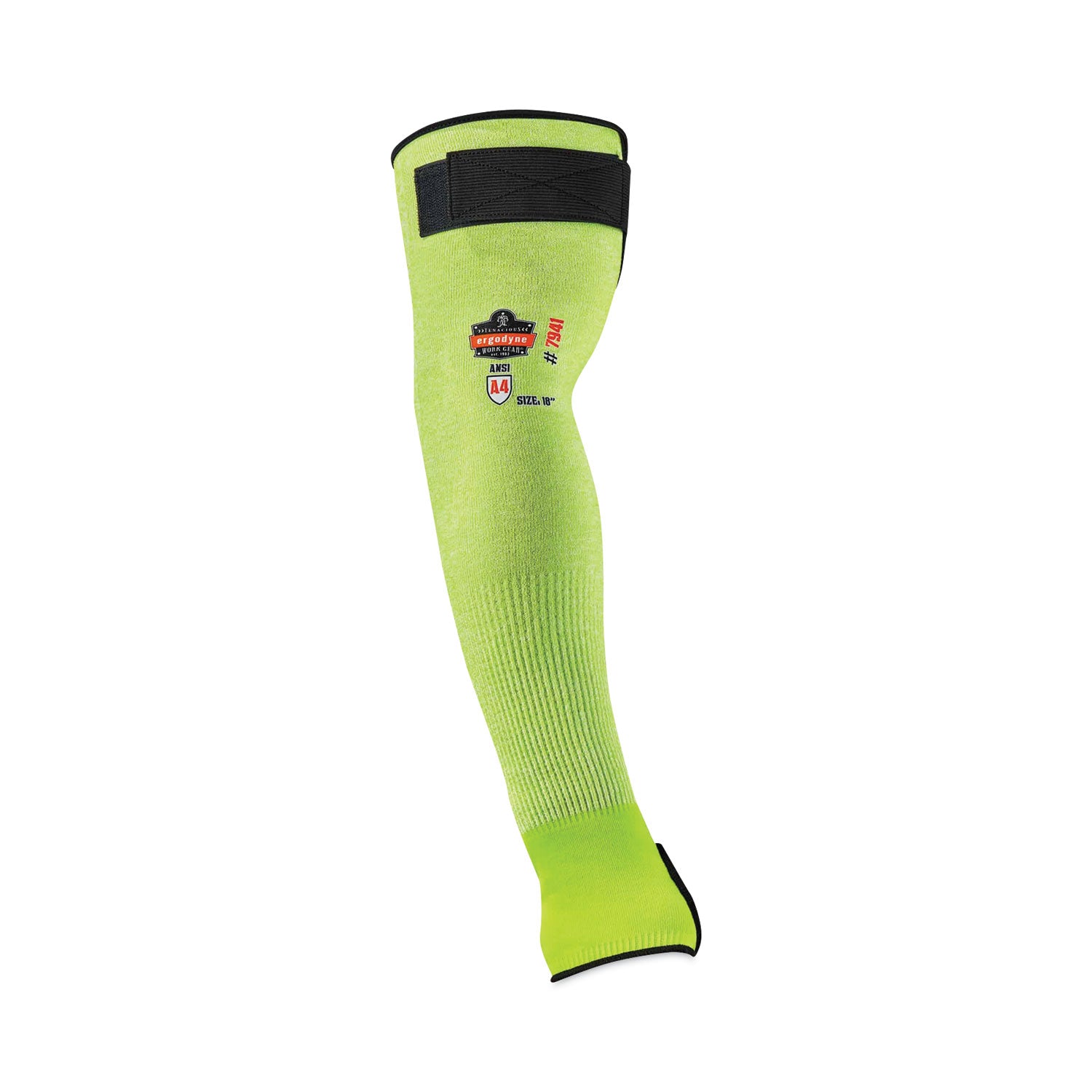 Ergodyne ProFlex 7941 Cut-Resistant Protective Arm Sleeve Pair, 5.25" Length, Lime, Yarn, Cut Resistant, Moisture Wicking, Adjustable Fit, High Visibility, Heat Resistant, Machine Washable, 144 Pairs/Carton