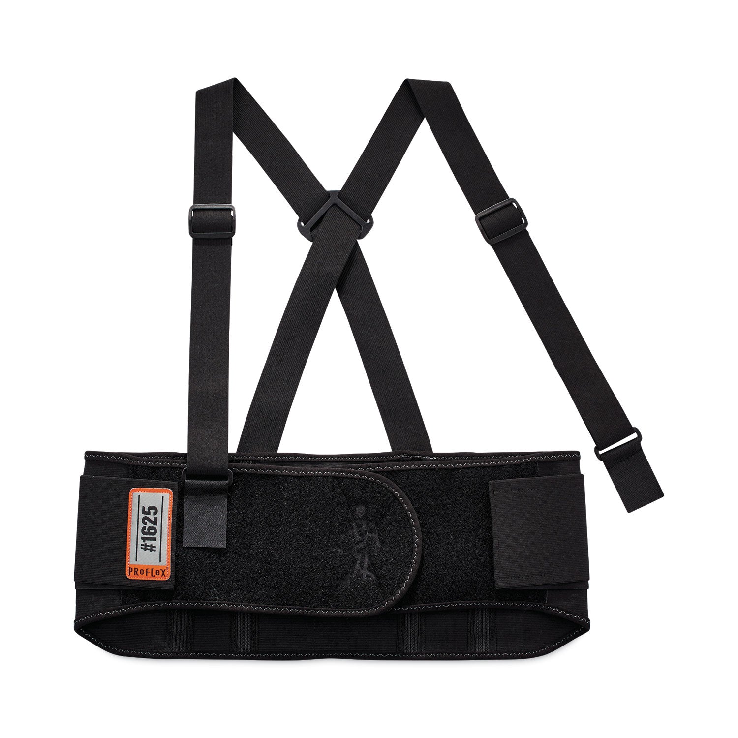 Ergodyne ProFlex 1625 Elastic Back Support Brace - 25" to 30" Waist Size - Black - Elastic, Polypropylene, Rubber - 1 Each