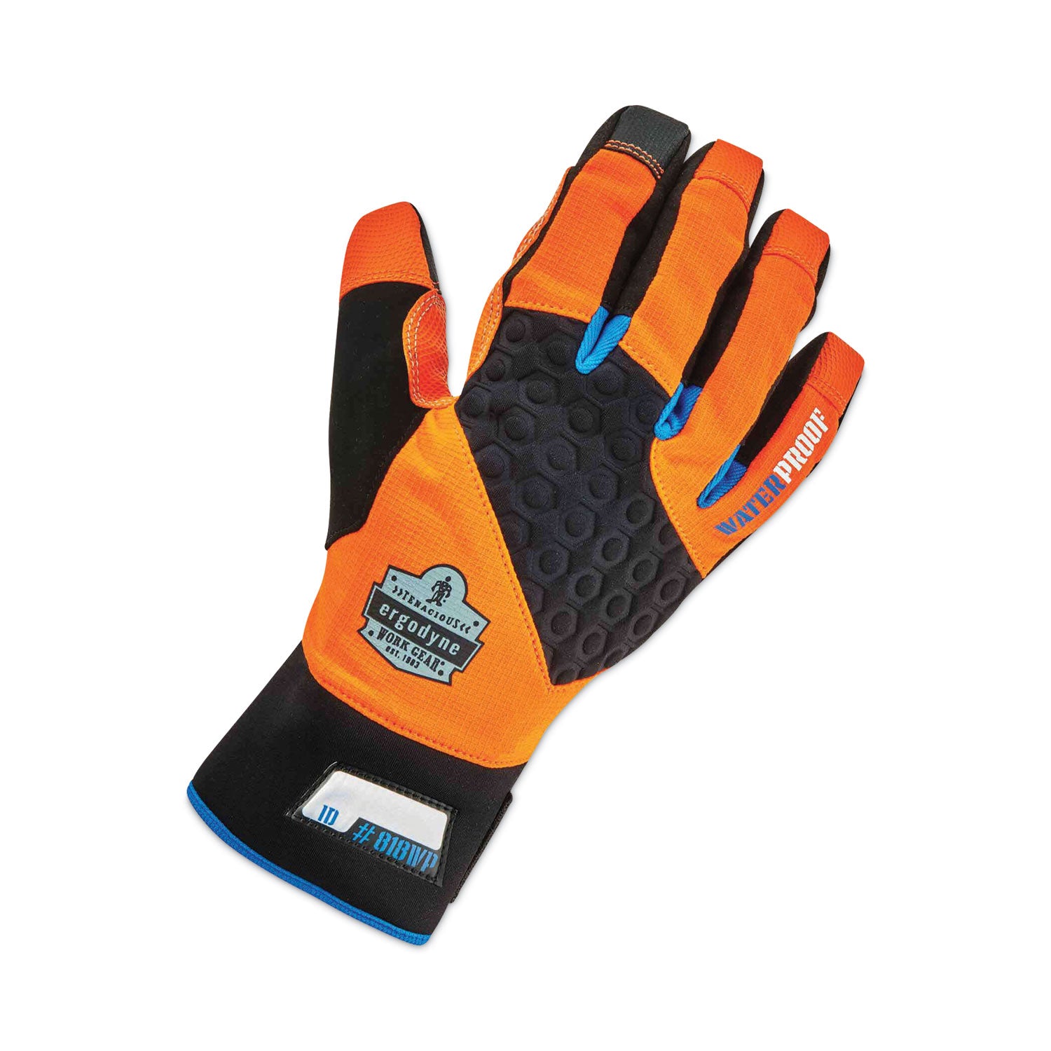 Ergodyne ProFlex 818WP Performance Thermal Waterproof Winter Work Gloves, XXL, Orange, 3" Thickness, 15" Length, Touchscreen Capable, 2 Pairs