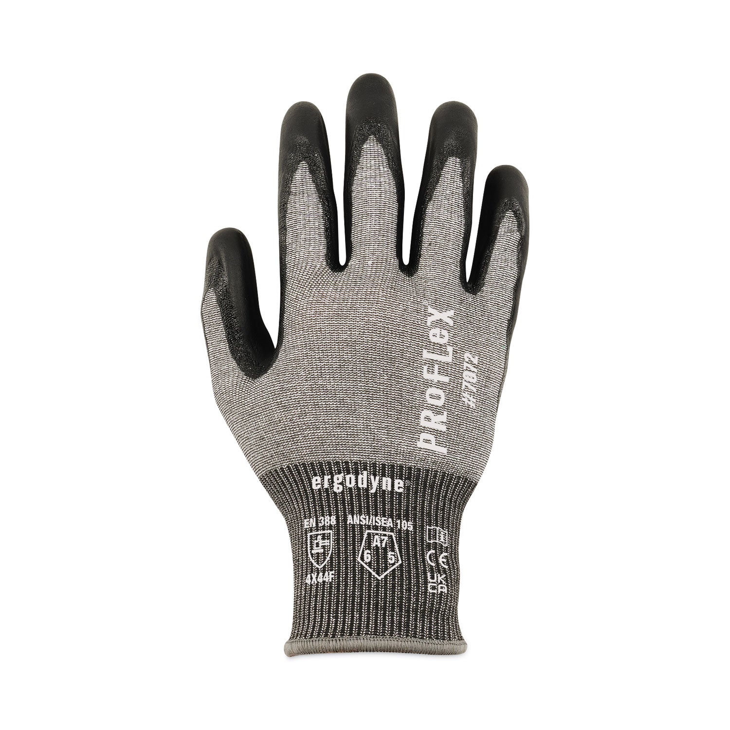 ProFlex 7072 ANSI A7 Nitrile-Coated CR Gloves, Gray, Medium, Pair