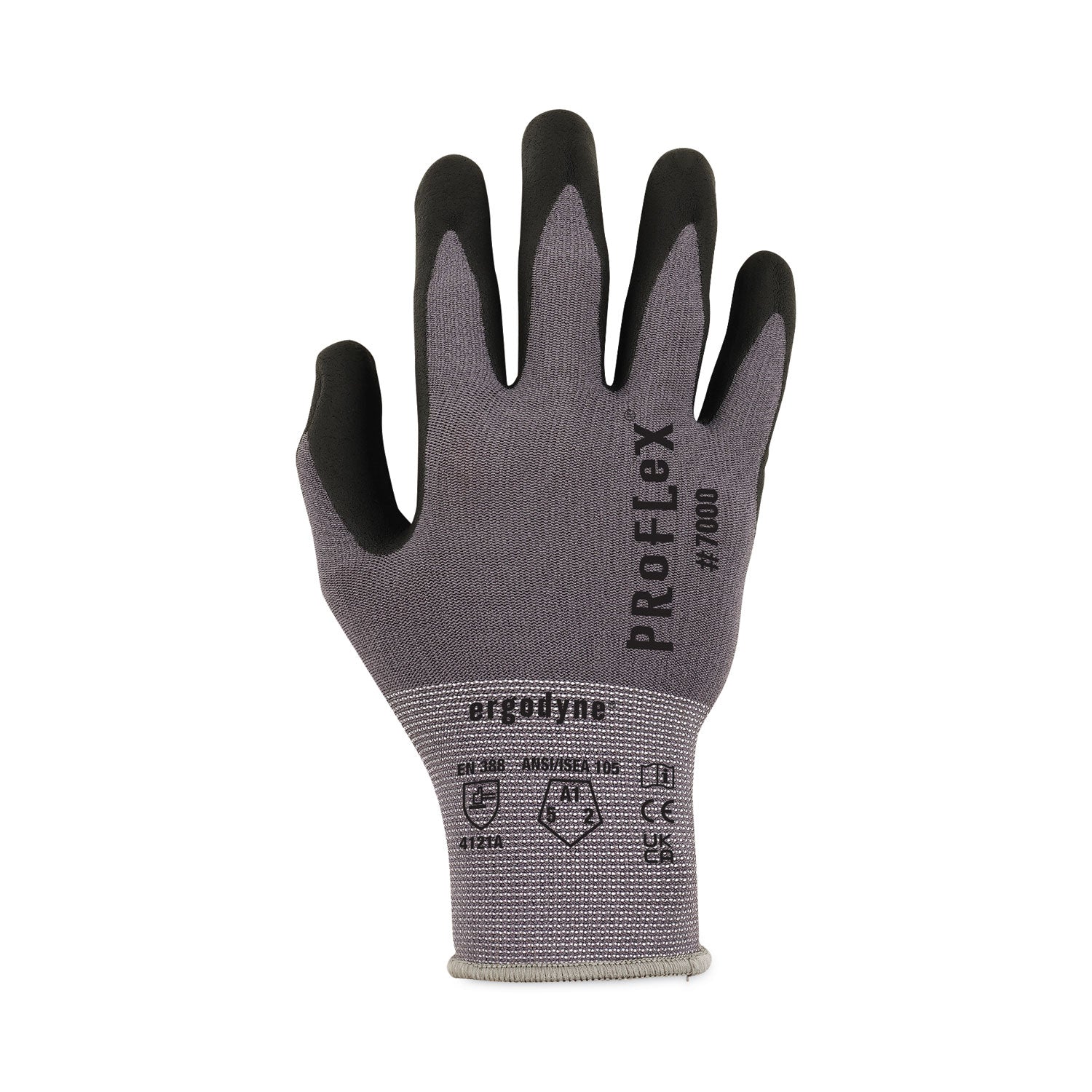 ProFlex 7000 Nitrile-Coated Gloves Microfoam Palm, Gray, Small, Pair