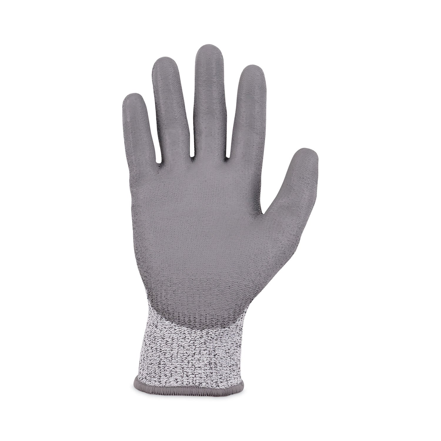 Ergodyne ProFlex 7030 PU-Coated Cut-Resistant Gloves, Small, Gray, HPPE/Nylon Spandex, Polyurethane Palm, Touchscreen Capable, 2 Pairs per Pack
